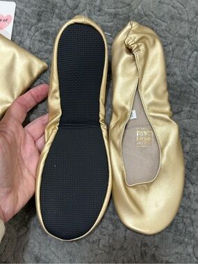 Travel flats with travel bag size 8-8/2 39 brand new